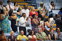 Audience at hooding ceremony