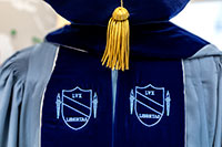Detail of commencement ceremony garb